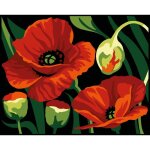 Kit canevas margot coquelicots 20x25 cm - mrck7666024115