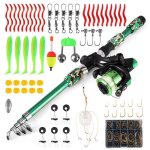 Kit de canne  pche pour enfants - avec moulinet et leurres - 18 m - canne  pche tlescopique en fibre ...