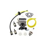 Kit carburateur d�broussailleuse al - ko bc410 bc4535 bc4125 avec tuyau et filtre � essence