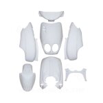 Kit carrosserie adapt. mbk ovetto 2002 - 2007 / yamaha neos 2002 - 2007 blanc 2t (7 pieces)