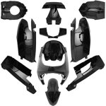 Kit carrosserie carrosserie - carenage scoot adaptable peugeot 50 vivacity 3 2008> noir brillant (k
