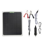 Kit de chargeur de batterie solaire portable 12 v 20 w monocristallin double sortie usb mainteneur de ...
