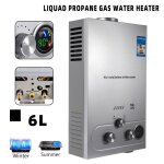 Kit chauffe - eau  gaz gpl 6l sans rservoir en acier inoxydable chaudire  propane avec kit de douche ...
