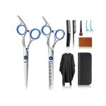 Kit ciseaux de coiffure10 pcs en acier inoxydable amincissants professionnels pour coiffeur / salon / ...