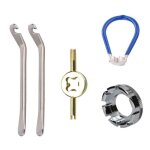 Kit cl�s � rayons v�lo : 5 d�monte - pneus cl� jante extracteur pignon bague verrouillage label