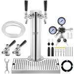 Kit colonne  bire 2 robinets - vevor - acier inoxydable - double jauge w218 - coupleur de ft systme ...