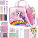 Kit coloriage enfants parfum�s aux avec sac � main licorne set dart pour enfants 63 pi�ces kit dessin ...
