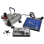 Kit compresseur aérographe - vidaxl - 2 pistolets - portable - faible bruit - pression réglable Kit compresseur aérographe - vidaxl - 2 pistolets - portable - faible bruit - pression réglable