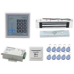 Kit contr�le dacc�s rfid avec serrure magn�tique 180 kg 10 cartes incluses pour porte en verre