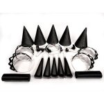 Kit cotillons noir 10 personnes nouvel an 2025 - sarbacanes s�curit�chapeaux serre - t�te trompette sans ...