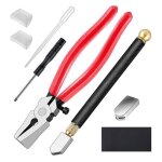 Kits de coupe - verre pour vitraux avec pince � verre robuste et outil de coupe de verre au crayon