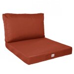 Kit de coussins pour salon de jardin d�houssables - 50 x 50 cm - terracotta - linxor