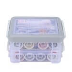 Kit de couture - okumggyj - bo�te de rangement - 16 couleurs de fil - ciseaux - ruban � mesurer