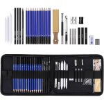Kit crayons dessin 35pcs materiel dessin manga art supplies avec esquisse crayons graphitecrayons fusain ...