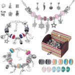 Kit cratif bijoux enfant - breloques - rose - 6 + ans