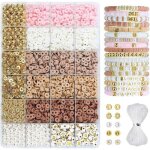 Kit cr�ation bracelets en perles heishi - 2370 pi�ces dargile polym�re plates diy bijoux fantaisie pour ...