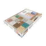 Kit de cr�ation de bracelets - perles white & gold - 350m de fil nylon - pince brucelle - livret explicatif ...