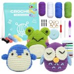 Kit de crochet pour dbutants 3 kits de dmarrage pour adultes motifs animaux
