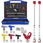 Kit daccessoires airless 9pcs pour pulv�risateur de peinture - 5 buses r�versibles