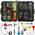 Kit daccessoires de pche 205 pices comprenant des hameons des poids de pche des merillons de pche ...
