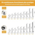 Kit dassortiment de vis - inox - 640 pièces - m3 m4 m5 m6 - résistant à la corrosion - tête bombée Kit dassortiment de vis - inox - 640 pièces - m3 m4 m5 m6 - résistant à la corrosion - tête bombée