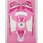 Kit deco autocollant sticker pour moto cross yamaha pw 50 pw50 rose pink par mxspirit