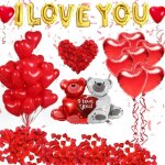 Kit dcoration saint valentinpour dcoration romantique demande en mariagedcoration saint valen - rouge ...