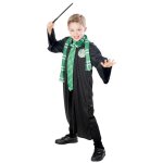 Kit dguisement et accessoires serpentard harry potter - noir