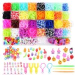 Kit délastiques 2500 pièces perles breloques accessoires diy artisanat Kit délastiques 2500 pièces perles breloques accessoires diy artisanat