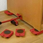Kit de deplace meuble lourd sans effort deplace meuble a roulette roulettes pour meubles jusqu� 150kg ...