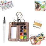 Kit de dessin kit aquarelle coffret aquarelle portable de voyage mini kit de peinture 12 couleurs avec ...