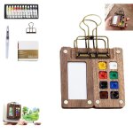 Kit de peinture aquarelle - tobios - 12 couleurs vives - compact et portable - pour dbutants et artistes ...