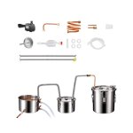 Kit de distillation - duoku - dtdb - 10l - u - acier inoxydable - 114 l - double condensateur