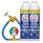 Kit double - 3en1 alaska refrigerants rfrigrant de remplacement r134a avec huile pag 100 et colmatant ...