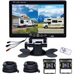Kit double cam�ra de recul fhd 1080p - 2 cam�ras 170� + �cran lcd 7 - �tanche ip68pour camping - cars ...