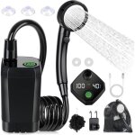 Kit douche de campingdouche portablepompe de douche lectrique rechargeableavec afficheur intelligent ...