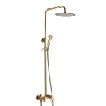 Kit de douche avec pomme de douche douchette à main et barre en acier inoxydable - système de douche ... Kit de douche avec pomme de douche douchette à main et barre en acier inoxydable - système de douche ...