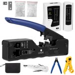Kit doutils rseau avec 50 connecteurs rj45 cat7 / cat6a pass through pince  dnuder outil de sertissage ...