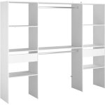 Kit dressing artic - décor blanc - 2 colonnes + 2 penderies + 2 tiroirs - l 220 x p 40 x h 180 cm - ekipa ... Kit dressing artic - décor blanc - 2 colonnes + 2 penderies + 2 tiroirs - l 220 x p 40 x h 180 cm - ekipa ...