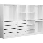Kit dressing modulable avec 4 lments. blanc. panneaux stratifis