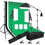 Kit dclairage pour photographie cadre de support pour softbox 3 fonds inclus kit de studio photo 35