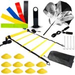 Kit dentrainement de football pour enfantsparachute de résistance disques de cônes échelle dagilité - ... Kit dentrainement de football pour enfantsparachute de résistance disques de cônes échelle dagilité - ...