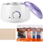 Kit epilation cire - chauffe - professionnelle - perles de cire 400g - spatules - epilation maillot corps ...