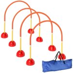 Kit déquipement dagilité pour chien - pawhut - 4 portes à largeur réglable sac de transport - jaune et ... Kit déquipement dagilité pour chien - pawhut - 4 portes à largeur réglable sac de transport - jaune et ...