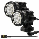 Kit feux de route à led rond 90w 6000k 9000lm chip feu additionnel moto phares de route sans usure spot ... Kit feux de route à led rond 90w 6000k 9000lm chip feu additionnel moto phares de route sans usure spot ...