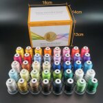 Kit de fil pour machine broder 40 couleurs 500m par bobine compatible avec brother et autres marques ... Kit de fil pour machine broder 40 couleurs 500m par bobine compatible avec brother et autres marques ...