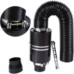 Kit de filtre dadmission dair universel filtre  air froid en fibre de carbone 3 pouces avec cartouche ...