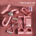 Kit fitness &amp yoga 8 - en - 1 ? �lastiques corde � sauter accessoires d?�tirement + guide &amp