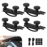 Kit fixation coffre toit - 4 kit u - boulons 85mm contre - �crous autocollants 2 sangles - 85mm - auto ...