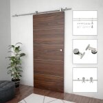 Kit fixation porte coulissante - - - gris - adulte - coulissante